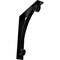 Ekena Millwork Legacy Wrought Iron Bracket, (Triple center brace), Powder Coated Black 2"W x 10"D x 12"H BKTM02X10X12TLE - alternate 1